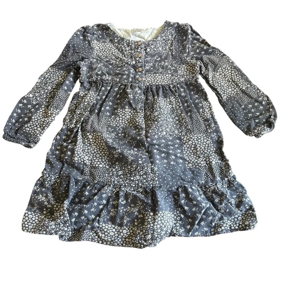 OshKosh | Floral Patterned Long Sleeve Dress with Buttons